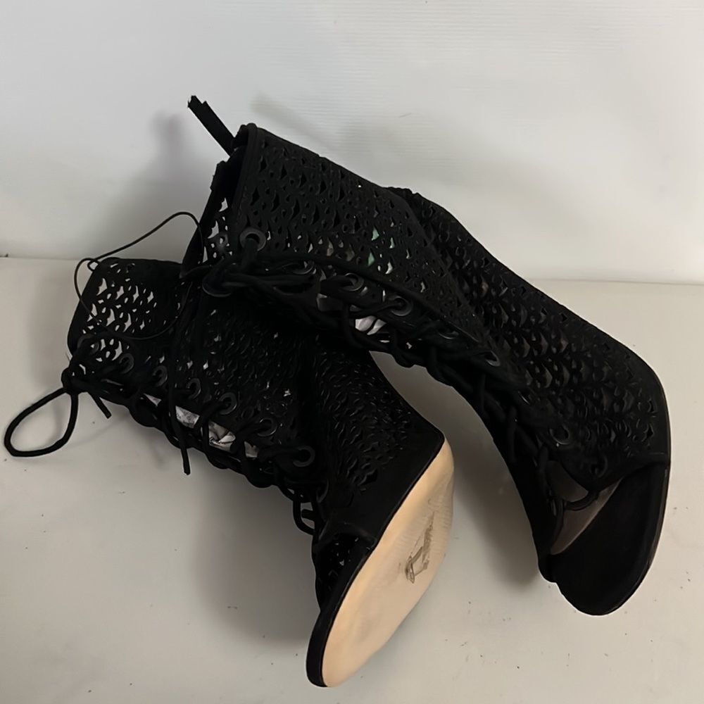 ZARA BASIC COLLECTION NWT OPEN TOE LACE UP SANDAL… - image 4